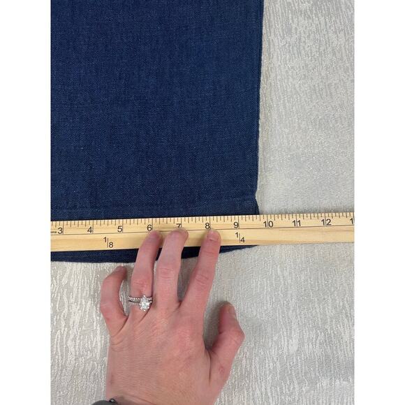 Pure Jill J Jill Indigo Pull-On Linen Pants sz XL NWT resort wear natural fiber - Picture 5 of 7